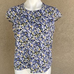 Vintage Floral Print Linen Buttoned Vacay Shirt